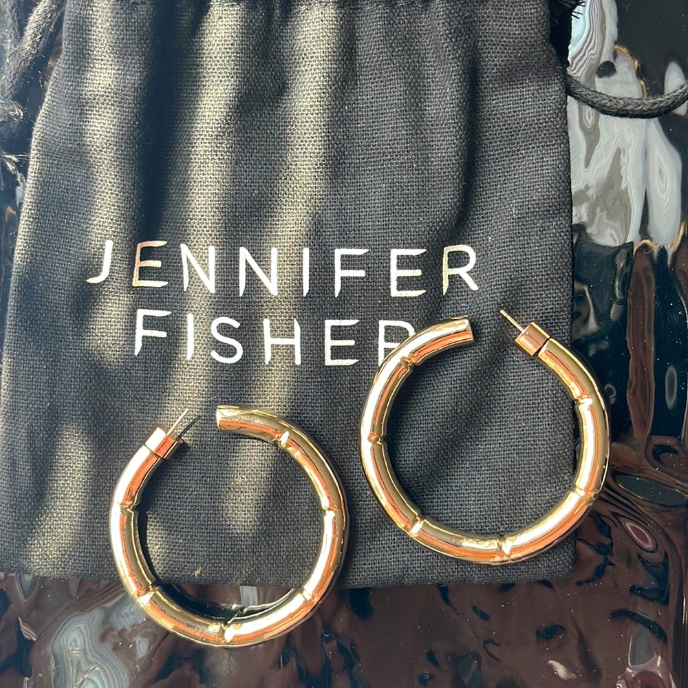 Brand new Jennifer Fisher Brass / Gold Hoops - Never worn